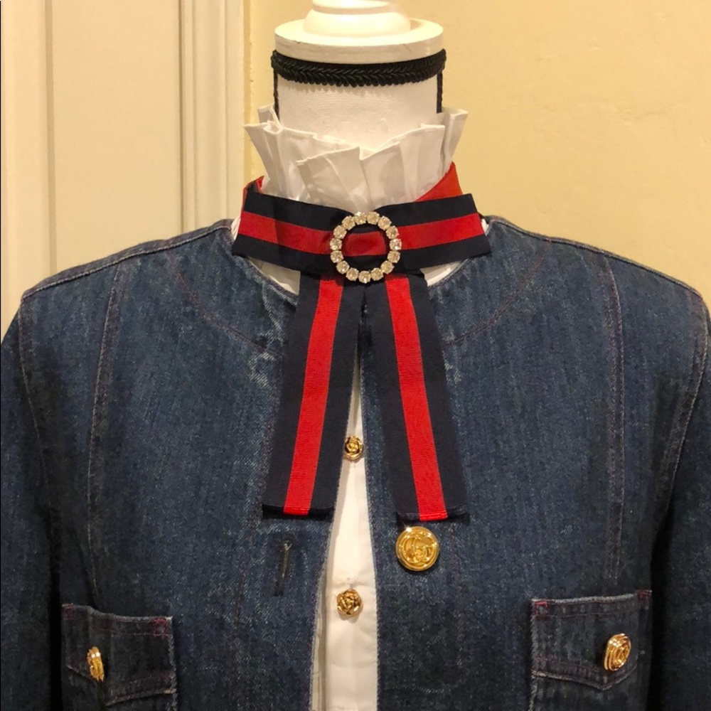 NWT Gucci Web Bow Tie
